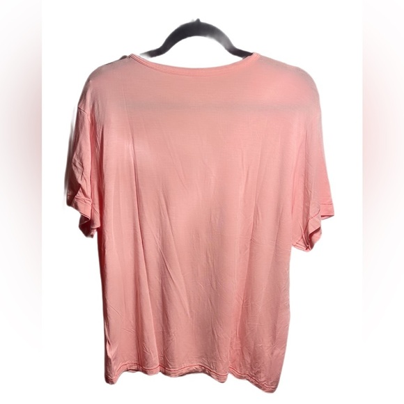 NWT Lot of 2 Aerie Distressed peach and green V neck V-Neck Boyfriend T-Shirt M - Picture 3 of 7